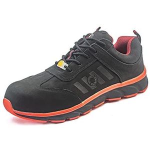 Security Line Ambar Veiligheidsschoenen voor heren, comfortabel, composute veiligheidskap, metaalvrij, lichte S3CISRC ademende antislip werkschoenen, Zwart, 41 EU