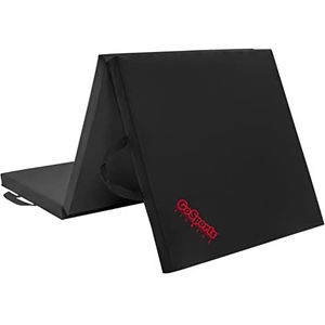 GoSports Tri-Fold Fitness Mat, 2 inch dik schuim - ideaal voor trainingen, yoga, MMA en meer, zwart, 6 'x 2'