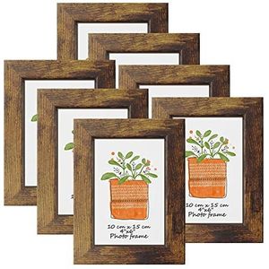 6x4 Fotolijsten Rustieke Fotolijst Past 4 bij 6 Inch Prints Muur Tafelblad Display, 7 Pack