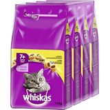 Whiskas kattenvoer droogvoer Senior 7+ met kip, verschillende pakketten, kip, 6 x 1,9kg