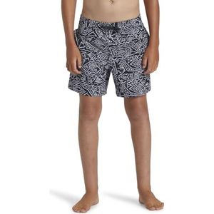 Quiksilver Surfsilk Mix Volley Yth 14 Surfshorts, zwart, 8 jaar kinderen en jongens, Zwart, 8 Jaar