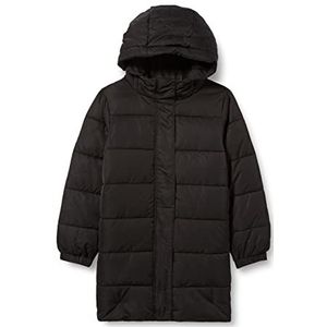 NAME IT Girl's NLFMYI Long JACKET2 Jacket, Black, 146/152, zwart, 146/152 cm