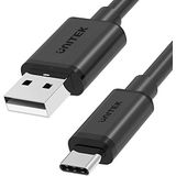 Unitek USB-A - USB-C kabel kort 50cm Y-C481BK / USB 2.0 standaard/Quick Charge 3.0 / opladen/stroom en gegevensoverdracht/doorvoer: 480 Mbps/PVC/zwart