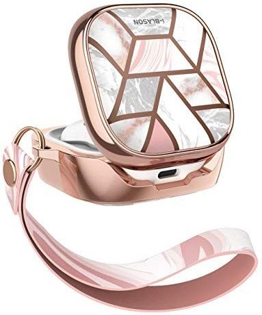 i-Blason Cosmo Beschermhoes voor Galaxy Buds Live (2020)/Pro (2021)/2 (2021), Marmer Roze