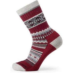 Smartwool Everyday Cozy Snowed In Sweater Crew Soc Sokken voor dames Tibetan Red XL