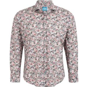 Panareha Positano Overhemd met bloemenpatroon, marineblauw, roze (XXL), Roze, XXL