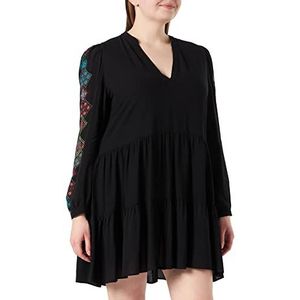 Desigual Dames Vest_Calendula casual jurk, zwart, XL