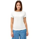Cecil - T-shirt - Vanilla white - Met Structuur