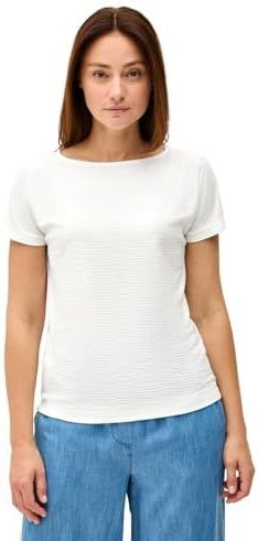 Cecil - T-shirt - Vanilla white - Met Structuur