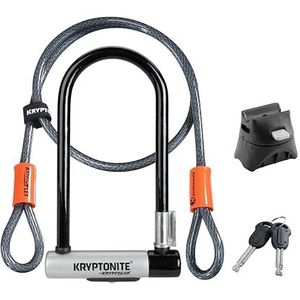 Kryptonite (001966/001072) Antirrobo U Kryptolok Standaard W/Flex -kabel en flexframe -beugel (102x229) Ladado, kwaliteit, mannen, zwart, unieke maat, maatgrootte maat
