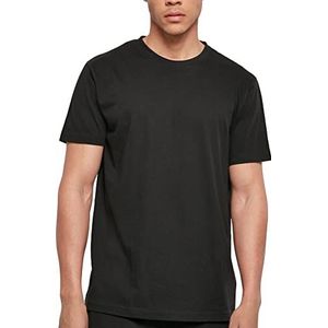 Build Your Brand Basic T-shirt voor heren met ronde hals, zwart, XXL