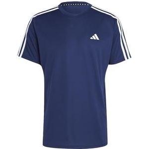 adidas Heren Train Essentials 3-Stripes Training Tee, Dark Blue/White, 3XL Tall