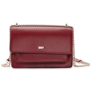 DKNY Dames Bryant Chain Flap Crossbody, Red, rood