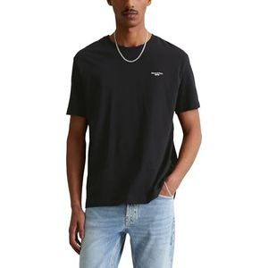 Marc O'Polo - DENIM - T-shirt - Zwart - Katoen - Ronde Hals - Korte Mouwen