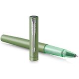 Parker Vector XL Rollerball Pen | Metallic Groen Lak op Messing | Fijne Punt Met Zwarte Inkt Vulling | Geschenkdoos
