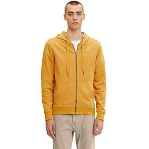 TOM TAILOR Mannen Sweatjack met strepen 1033588, 28140 - Flame Brown Injected Stripe, S