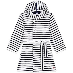 Petit Bateau badjas voor jongens, melkwit/middeleeuws blauw, 6-8 Jaar