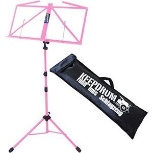 keepdrum MUS3 muziekstandaard roze met tas