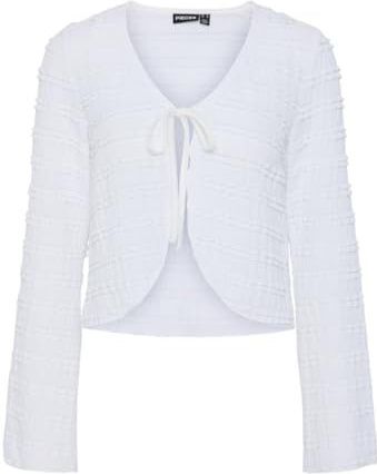 Pieces - Detail LS - Top - Wit