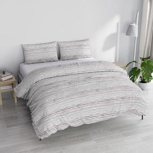 Italian Bed Linen Bedrukte kleuren beddengoedset Made in Italy, Strraits roze, voor tweepersoonsbed