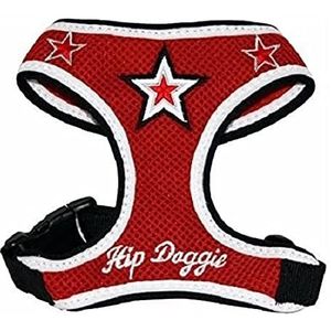 Hip Doggie HD-6RMST Super Star Mesh Harness Vest hondenharnas, S, rood
