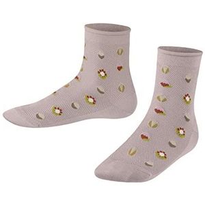FALKE Uniseks-kind Korte sokken Dotted Flower K SSO Lyocell Dun gedessineerd 1 Paar, Roze (Pale Rose 8474), 35-38