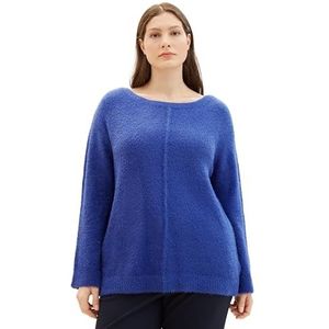 TOM TAILOR Dames Plussize Pullover, 25386 - Crest Blauw, 44/Grote maat