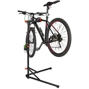 Relaxdays fiets montagestandaard, met stuurhouder, inklapbare fietsenhouder, frames tussen 25-40mm, tot 30 kg, zwart