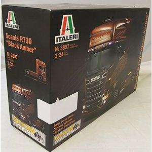 Italeri 553897 Scania 3897 R730 V8 vrachtwagenmodelbouwset zwart amber 1:24