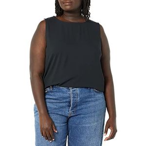 Amazon Essentials Dames Regular-Fit Mouwloze Ronde Hals Gelaagde Tanktop, Zwart, XS
