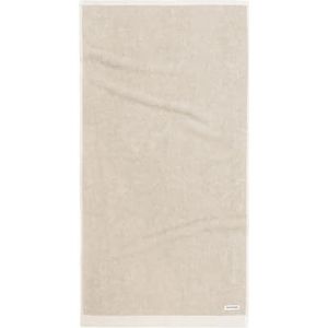 TOM TAILOR handdoek, set van 2, 50 x 100 cm, 100% katoen/badstof, met hanger en label met logo, Color Bath Towel beige (unny Sand)
