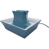 PetSafe Drinkwell Pagoda Drinkfontein, filtert water voor honden en katten, keramiek, 2 liter inhoud, blauw