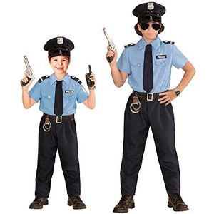 Widmann - Kinderkostuum politieagent, blauw, maat - 140 cm