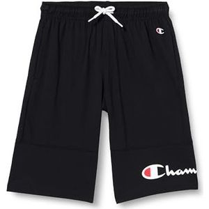 Champion Legacy Icons B - Script Logo Light Cotton Jersey Bermuda Shorts, zwart, 9-10 jaar kinderen en jongens SS24, Zwart, 9-10 Jaar
