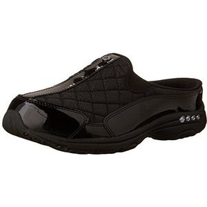 Easy Spirit Traveltime Mule voor dames, Zwart Zilver Patent, 5.5 UK Narrow