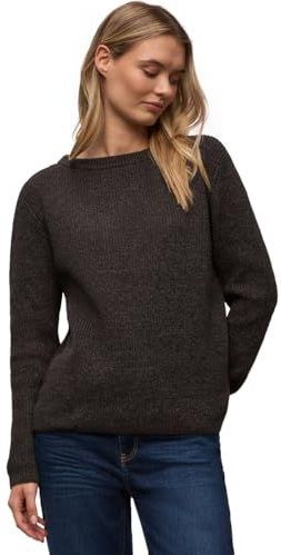 Street One Chenille trui Darkest Brown 36