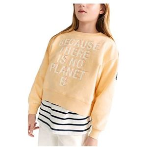 ECOALF, Airealf Sweatshirt voor meisjes, van katoen, gerecyclede stof, katoenen sweatshirt voor meisjes, lange mouwen, basic sweatshirt, Geel ei, 6 Jaren