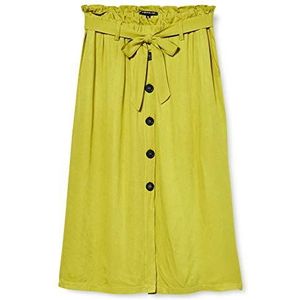 One More Story Midi-rok voor dames, met riem, geel (Bright Lemon), 38
