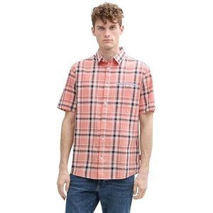 TOM TAILOR heren overhemd, 37320 - Coral Multicol Check, XXL