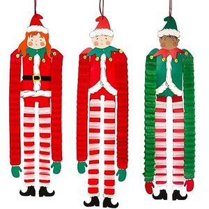 Talking Tables Santa's Elves herbruikbare hangende kerstdecoraties voor kinderen voegen wat kerstjuichen toe aan elk huis, slaapkamer of klaslokaal. Product en verpakking zijn gemaakt van 100% papier