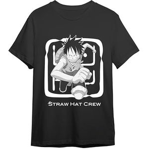 Comic Studio Camiseta uit één stuk | Monkey D. Luffy | Bedrukt | | S T-shirt, zwart/wit, S, Zwart/Wit, S