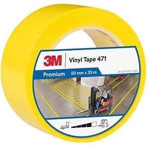 3M Vinyl Tape 471, 50 mm x 33 m, Geel