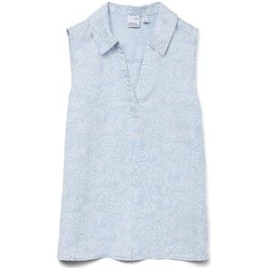 Vero Moda Vmharper Sl Collar Short Top Ga, blauw (light blue denim), XS