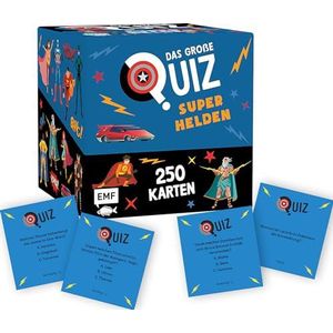 Kartenbox: Das große Quiz – Superhelden: Was ist der Lieblingssatz von Groot? 250 Karten mit spannenden Wissensfragen und Fakten für Marvel-, DC-, Star Wars- und Manga-Fans ab 8 Jahren