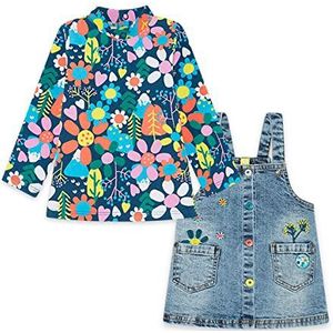 Tuc Tuc Pichi Denim T-shirt en bloemenpatroon voor meisjes, blauw, kleur Hikers FW21 voor baby's