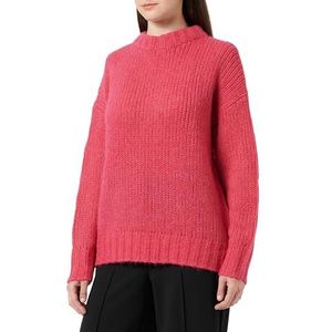 HUGO Dames Sloos Gebreide Sweater, Medium Roze 663, XL