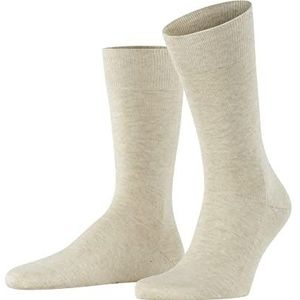 FALKE Heren Sokken Family M SO Duurzaam Katoen eenkleurig 1 Paar, Beige (Sand Melange 4650) nieuw - milieuvriendelijk, 43-46