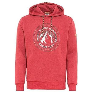 camel active Heren 409441/8W40 capuchontrui, rood, L