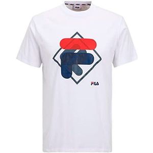 FILA Unisex Kids SHENZEN Graphic Logo T-Shirt, helder wit, 86/92, wit (bright white)