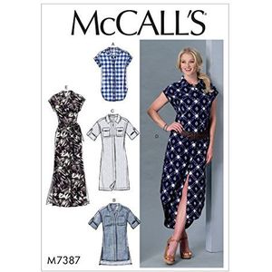 McCall's Patterns 7387 ZZ, mist Top, tuniek, jurken en riem, maten LRG-XXL, veelkleurig, XLG